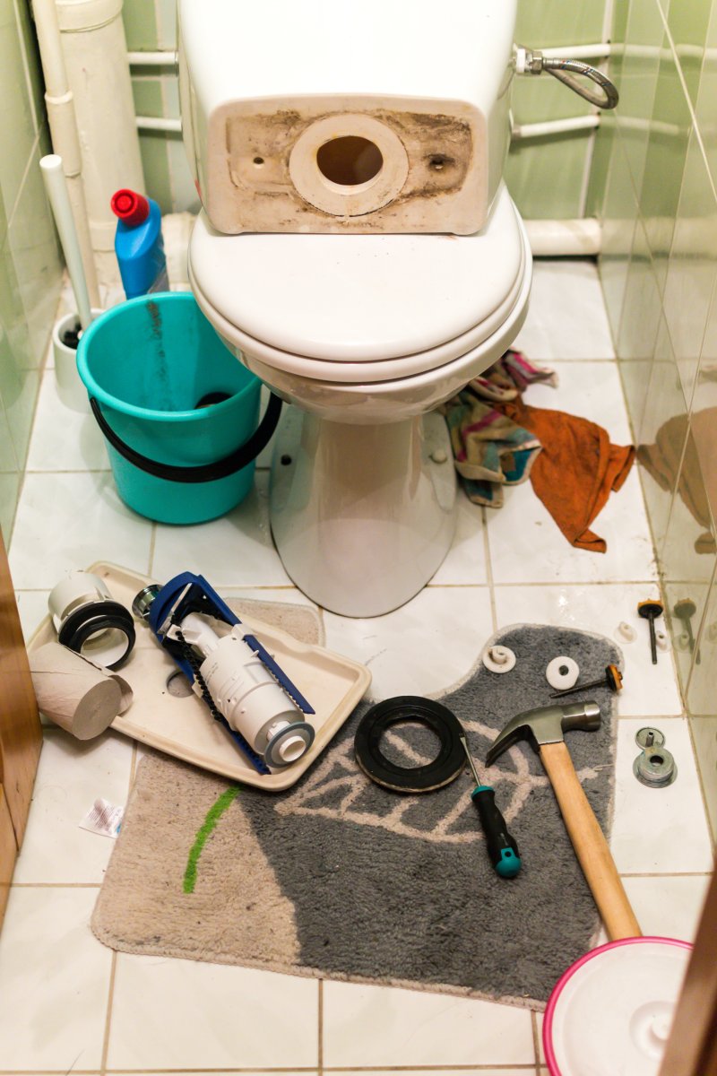 New toilet being installed in a Highgate bathroom